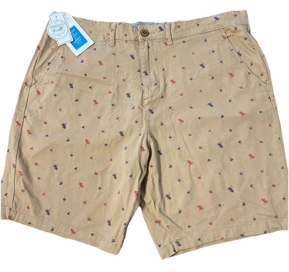 Jachs New York NWT Bleecker Short Printed Palm Tree Chinos Men’s Size 36